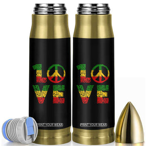 One Love Jamaica Bullet Tumbler Reggae Music Peace Sign Rastafarian TS11 Black Print Your Wear