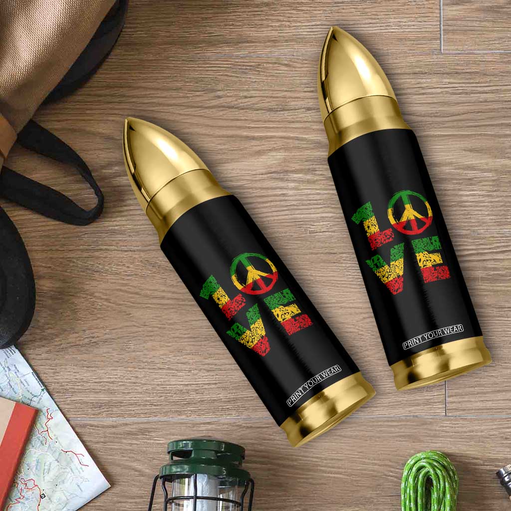 One Love Jamaica Bullet Tumbler Reggae Music Peace Sign Rastafarian TS11 Print Your Wear