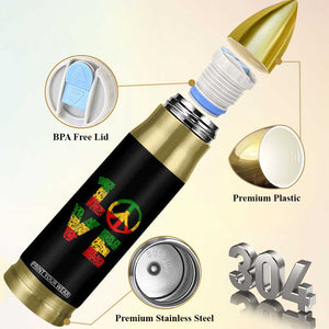 One Love Jamaica Bullet Tumbler Reggae Music Peace Sign Rastafarian TS11 Print Your Wear