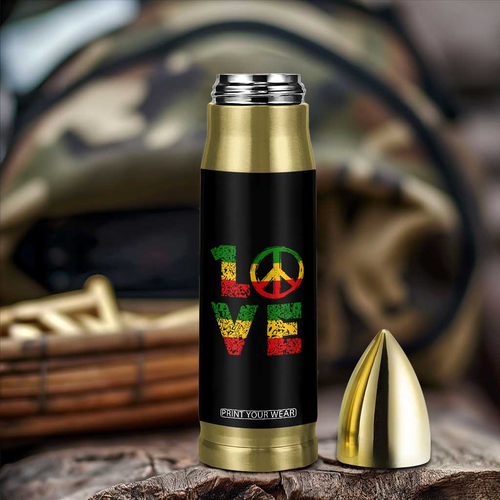 One Love Jamaica Bullet Tumbler Reggae Music Peace Sign Rastafarian TS11 Print Your Wear