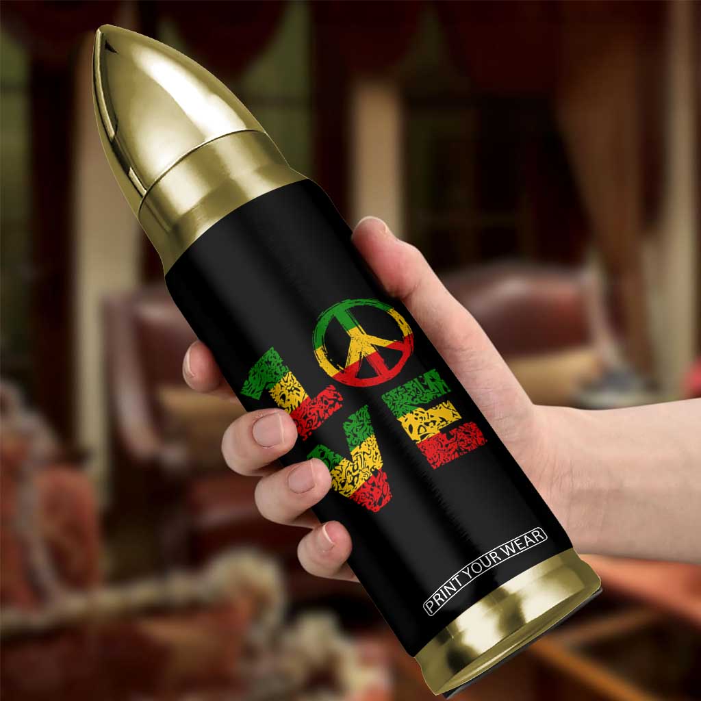 One Love Jamaica Bullet Tumbler Reggae Music Peace Sign Rastafarian TS11 Print Your Wear