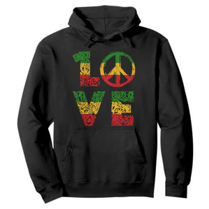 One Love Jamaica Hoodie Reggae Music Peace Sign Rastafarian TS11 Black Print Your Wear