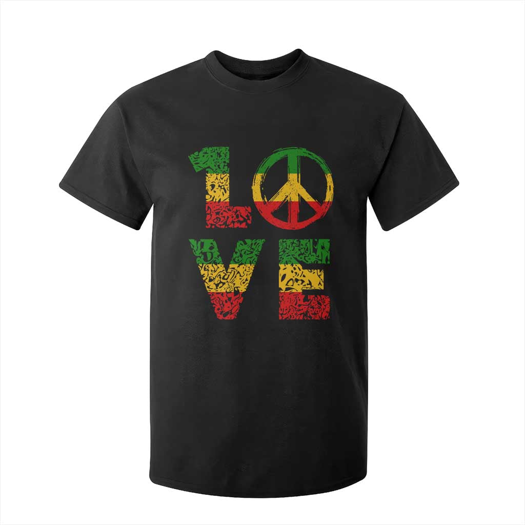 One Love Jamaica T Shirt For Kid Reggae Music Peace Sign Rastafarian TS11 Black Print Your Wear