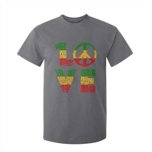 One Love Jamaica T Shirt For Kid Reggae Music Peace Sign Rastafarian TS11 Charcoal Print Your Wear