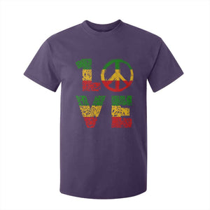 One Love Jamaica T Shirt For Kid Reggae Music Peace Sign Rastafarian TS11 Purple Print Your Wear