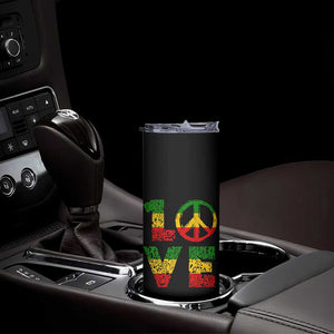 One Love Jamaica Skinny Tumbler Reggae Music Peace Sign Rastafarian TS11 Print Your Wear