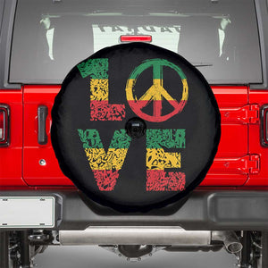 One Love Jamaica Spare Tire Cover Reggae Music Peace Sign Rastafarian TS11 Black Print Your Wear