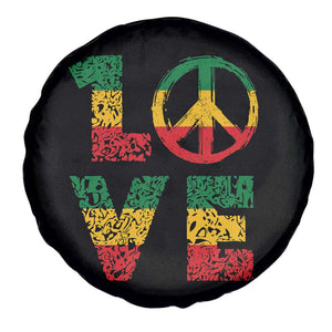 One Love Jamaica Spare Tire Cover Reggae Music Peace Sign Rastafarian TS11 Print Your Wear