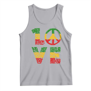 One Love Jamaica Tank Top Reggae Music Peace Sign Rastafarian TS11 Athletic Heather Print Your Wear