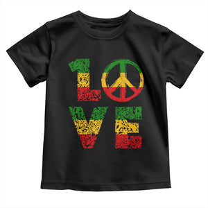 One Love Jamaica Toddler T Shirt Reggae Music Peace Sign Rastafarian TS11 Black Print Your Wear