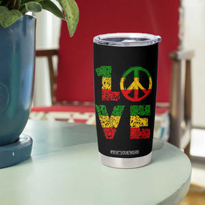 One Love Jamaica Tumbler Cup Reggae Music Peace Sign Rastafarian TS11 Print Your Wear