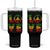 One Love Jamaica Tumbler With Handle Reggae Music Peace Sign Rastafarian TS11 One Size: 40 oz Black Print Your Wear