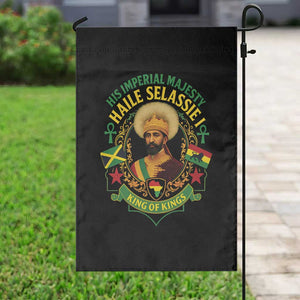 Haile Selassie Garden Flag King Of Kings His Imperial Majesty Rastafari Flag TS11 Print Your Wear