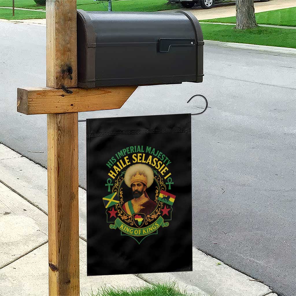 Haile Selassie Garden Flag King Of Kings His Imperial Majesty Rastafari Flag TS11 Print Your Wear