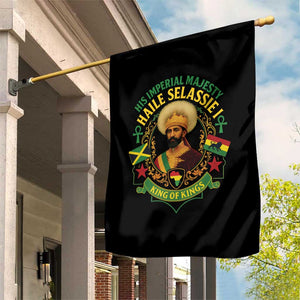 Haile Selassie Garden Flag King Of Kings His Imperial Majesty Rastafari Flag TS11 Print Your Wear