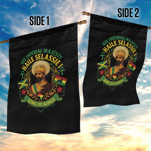 Haile Selassie Garden Flag King Of Kings His Imperial Majesty Rastafari Flag TS11 Print Your Wear