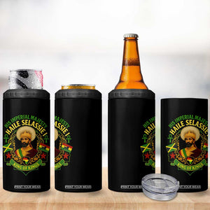 Haile Selassie 4 in 1 Can Cooler Tumbler King Of Kings His Imperial Majesty Rastafari Flag TS11 Print Your Wear