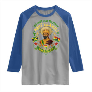 Haile Selassie Raglan Shirt King Of Kings His Imperial Majesty Rastafari Flag TS11 Sport Gray Royal Print Your Wear