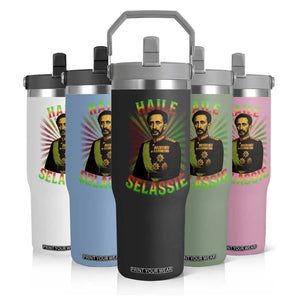 Emperor Haile Selassie Flip Straw Tumbler Ras Tafari His Imperial Majesty Jamaican TS11 Print Your Wear