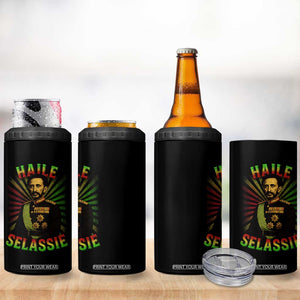 Emperor Haile Selassie 4 in 1 Can Cooler Tumbler Ras Tafari His Imperial Majesty Jamaican TS11 Print Your Wear
