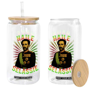 Emperor Haile Selassie Glass Can Ras Tafari His Imperial Majesty Jamaican TS11 Print Your Wear