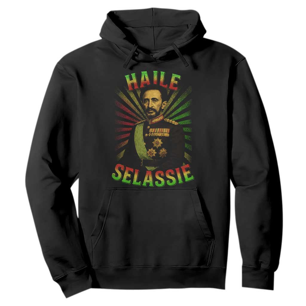 Emperor Haile Selassie Hoodie Ras Tafari His Imperial Majesty Jamaican TS11 Black Print Your Wear