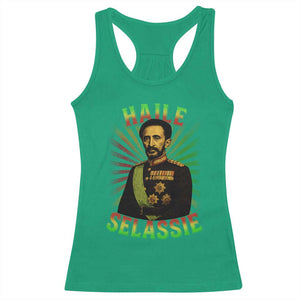 Emperor Haile Selassie Racerback Tank Top Ras Tafari His Imperial Majesty Jamaican TS11 Irish Green Print Your Wear