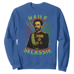 Emperor Haile Selassie Sweatshirt Ras Tafari His Imperial Majesty Jamaican TS11 Royal Blue Print Your Wear