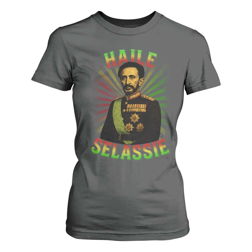 Emperor Haile Selassie T Shirt For Women Ras Tafari His Imperial Majesty Jamaican TS11 Dark Heather Print Your Wear