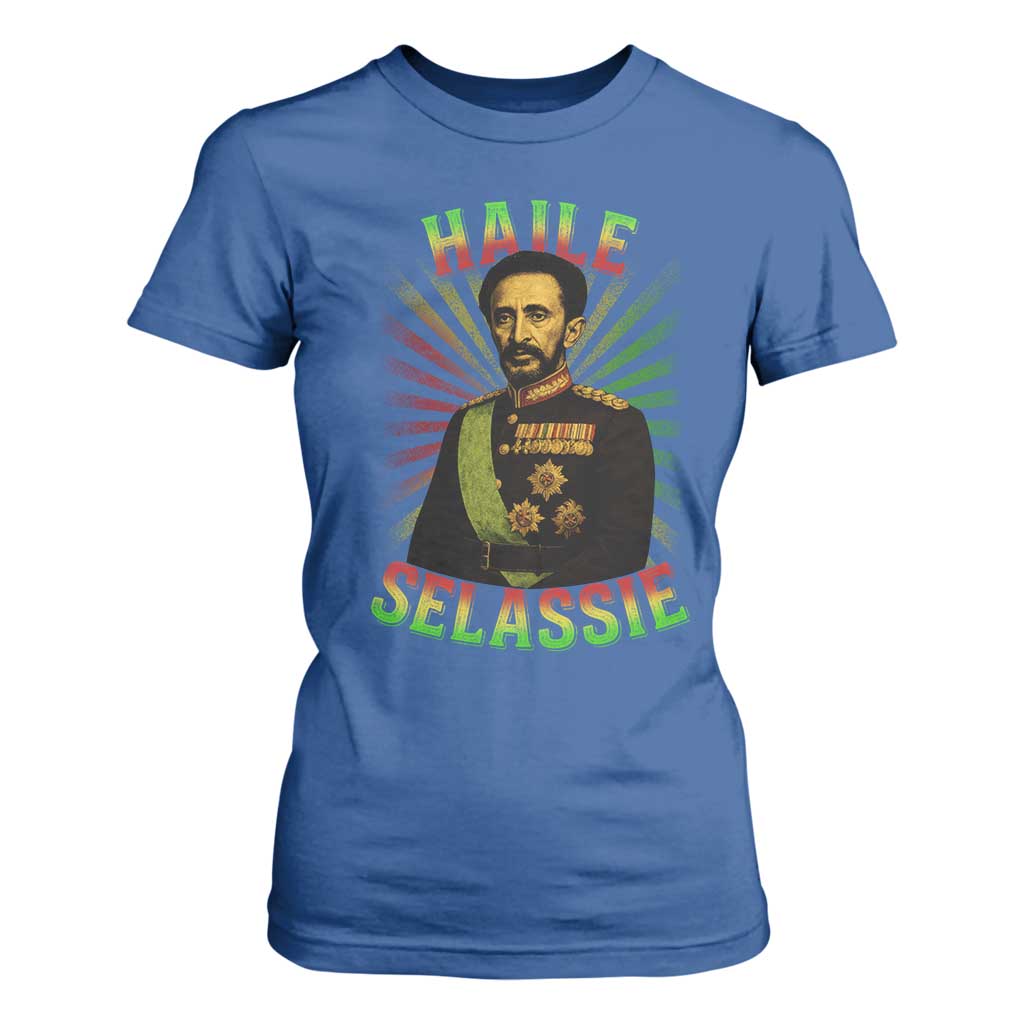 Emperor Haile Selassie T Shirt For Women Ras Tafari His Imperial Majesty Jamaican TS11 Royal Blue Print Your Wear