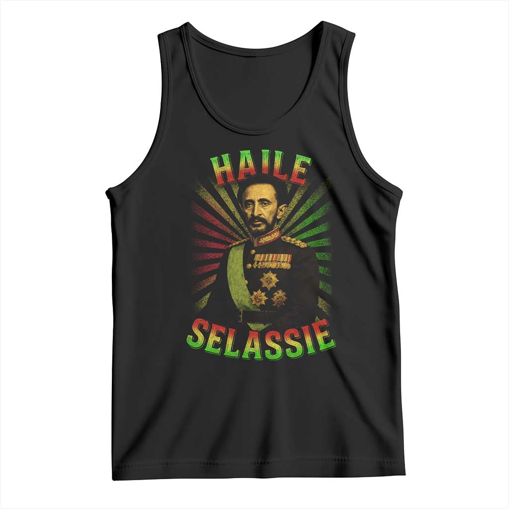 Emperor Haile Selassie Tank Top Ras Tafari His Imperial Majesty Jamaican TS11 Black Print Your Wear