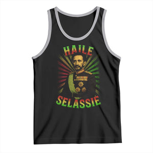 Emperor Haile Selassie Tank Top Ras Tafari His Imperial Majesty Jamaican TS11 Black Athletic Heather Print Your Wear