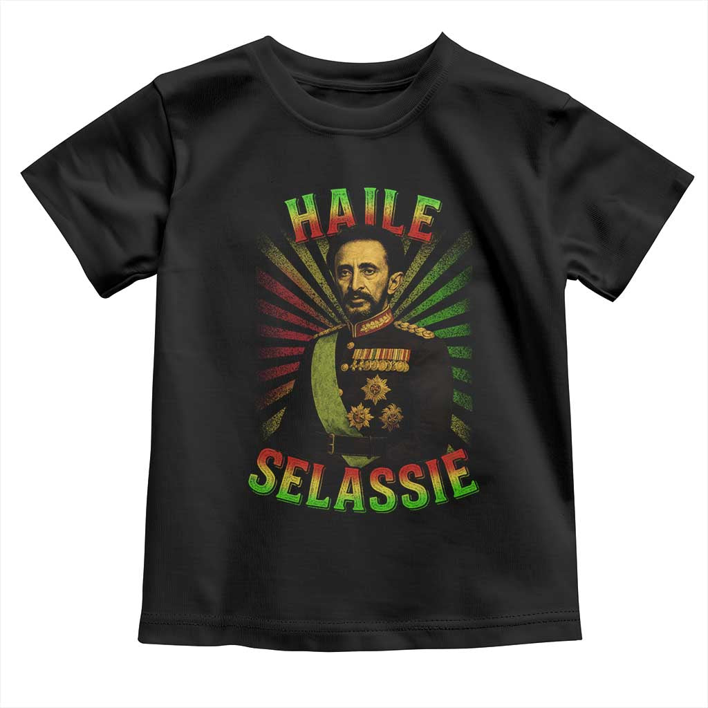 Emperor Haile Selassie Toddler T Shirt Ras Tafari His Imperial Majesty Jamaican TS11 Black Print Your Wear