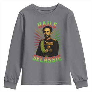Emperor Haile Selassie Youth Sweatshirt Ras Tafari His Imperial Majesty Jamaican TS11 Charcoal Print Your Wear
