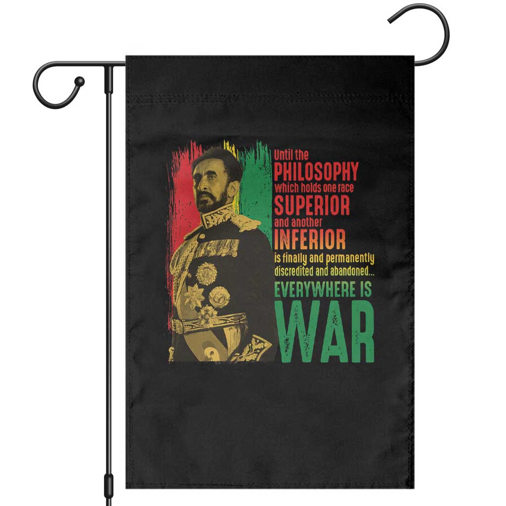 Haile Selassie Quotes Garden Flag Until The Philosophy Which Holds One Race Speech War TS11 Black Print Your Wear