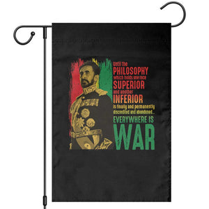 Haile Selassie Quotes Garden Flag Until The Philosophy Which Holds One Race Speech War TS11 Black Print Your Wear