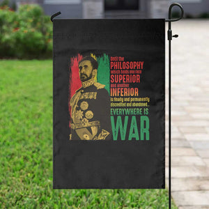 Haile Selassie Quotes Garden Flag Until The Philosophy Which Holds One Race Speech War TS11 Print Your Wear