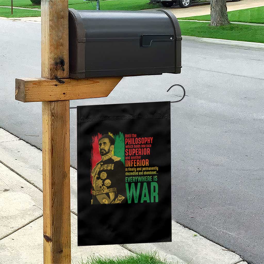 Haile Selassie Quotes Garden Flag Until The Philosophy Which Holds One Race Speech War TS11 Print Your Wear