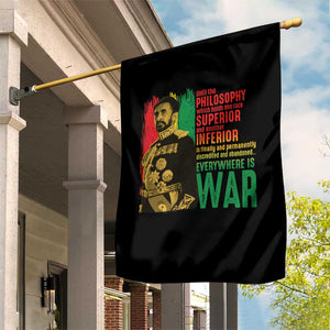 Haile Selassie Quotes Garden Flag Until The Philosophy Which Holds One Race Speech War TS11 Print Your Wear