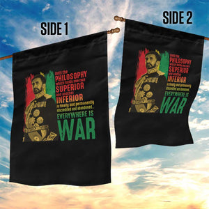 Haile Selassie Quotes Garden Flag Until The Philosophy Which Holds One Race Speech War TS11 Print Your Wear