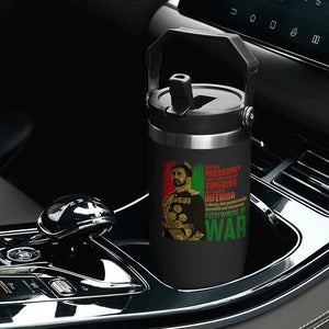 Haile Selassie Quotes Flip Straw Tumbler Until The Philosophy Which Holds One Race Speech War TS11 Print Your Wear