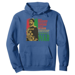 Haile Selassie Quotes Hoodie Until The Philosophy Which Holds One Race Speech War TS11 Royal Blue Print Your Wear
