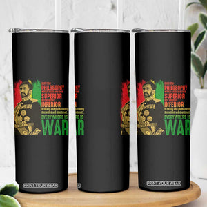 Haile Selassie Quotes Skinny Tumbler Until The Philosophy Which Holds One Race Speech War TS11 Print Your Wear