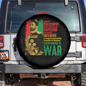 Haile Selassie Quotes Spare Tire Cover Until The Philosophy Which Holds One Race Speech War TS11 No hole Black Print Your Wear