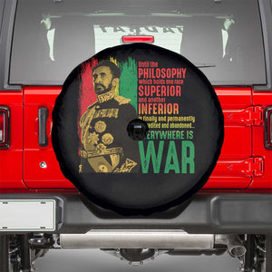 Haile Selassie Quotes Spare Tire Cover Until The Philosophy Which Holds One Race Speech War TS11 Black Print Your Wear