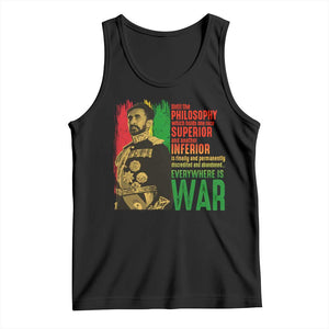 Haile Selassie Quotes Tank Top Until The Philosophy Which Holds One Race Speech War TS11 Black Print Your Wear
