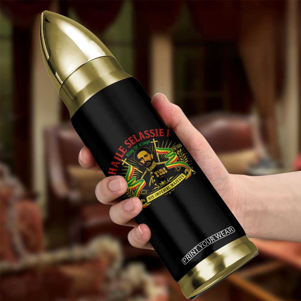 Haile Selassie Bullet Tumbler Ras Tafari King Of Kings His Imperial Majesty TS11 Print Your Wear