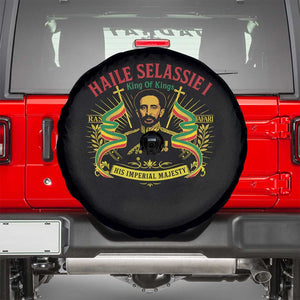 Haile Selassie Spare Tire Cover Ras Tafari King Of Kings His Imperial Majesty TS11 Black Print Your Wear