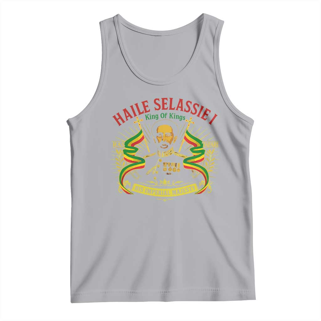 Haile Selassie Tank Top Ras Tafari King Of Kings His Imperial Majesty TS11 Athletic Heather Print Your Wear