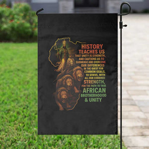 Haile Selassie Quotes Garden Flag History Teaches Us That Unity Is Strength Rasta Lions of Judah TS11 Print Your Wear
